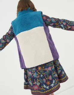 FatFace Fleece Colourblock Gilet|Girls View All
