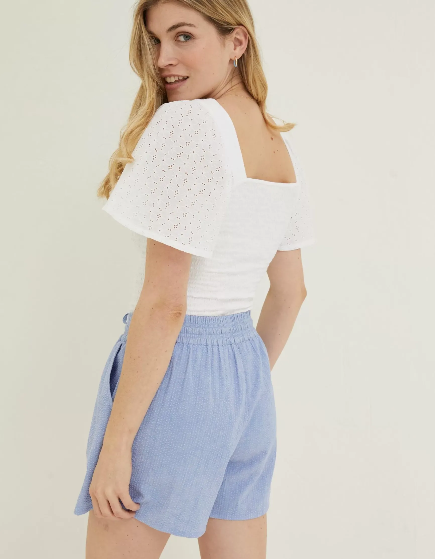 FatFace Flippy Textured Spot Shorts|Women Shorts