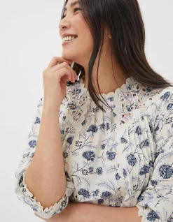FatFace Flora Broderie Ditsy Blouse|Women View All