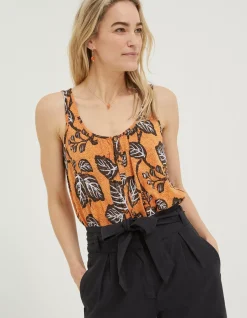 FatFace Flora Vine Floral Vest|Women Tops & T-Shirts