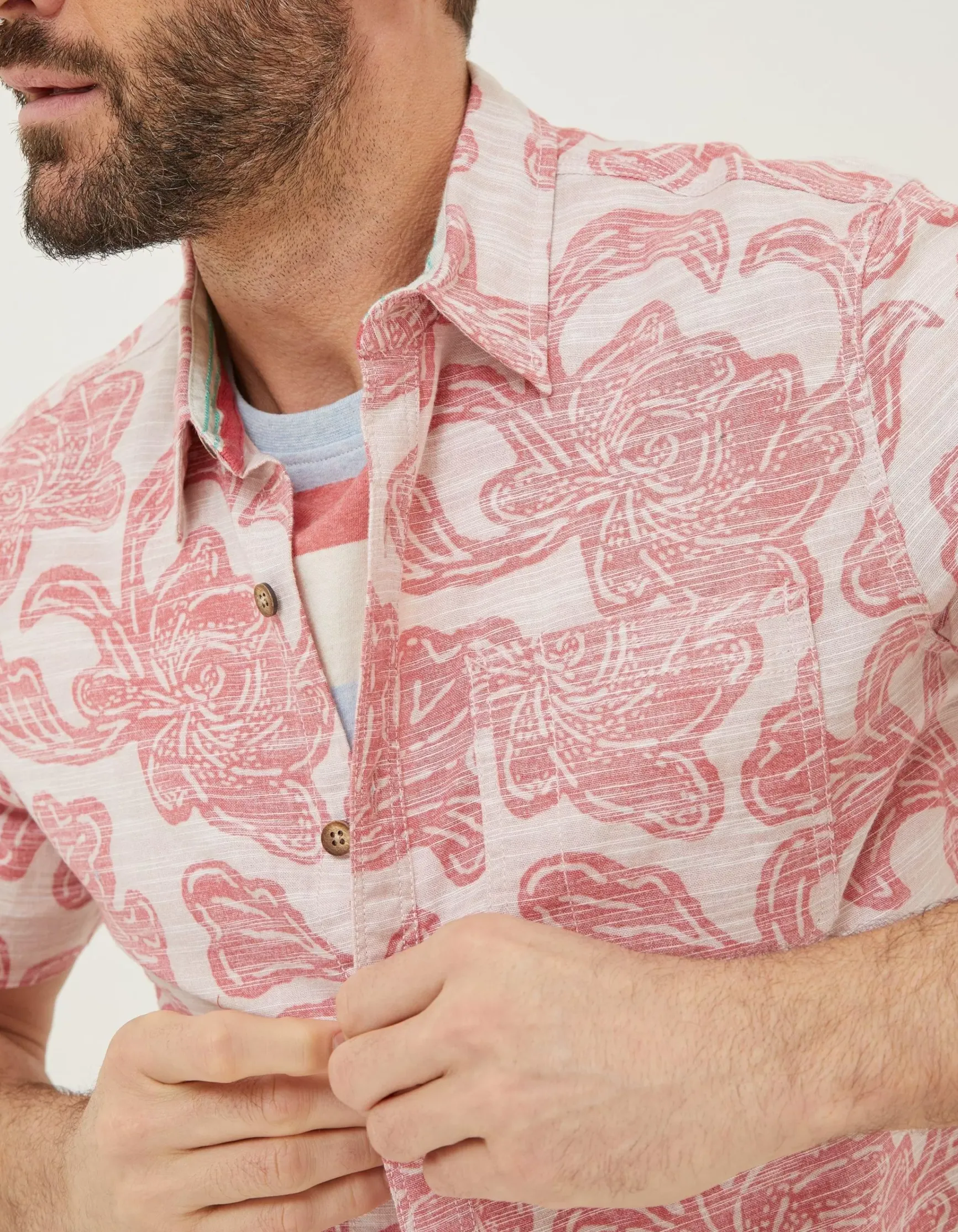 FatFace Floral Block Print Shirt|Men Shirts