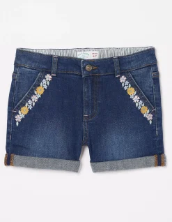 FatFace Floral Embroidered Denim Shorts|Girls View All