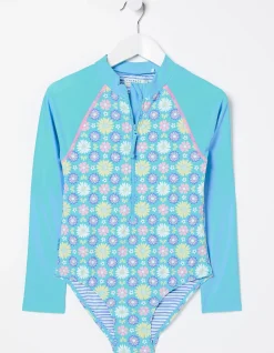 FatFace Floral Long Sleeve Swimsuit|Girls View All