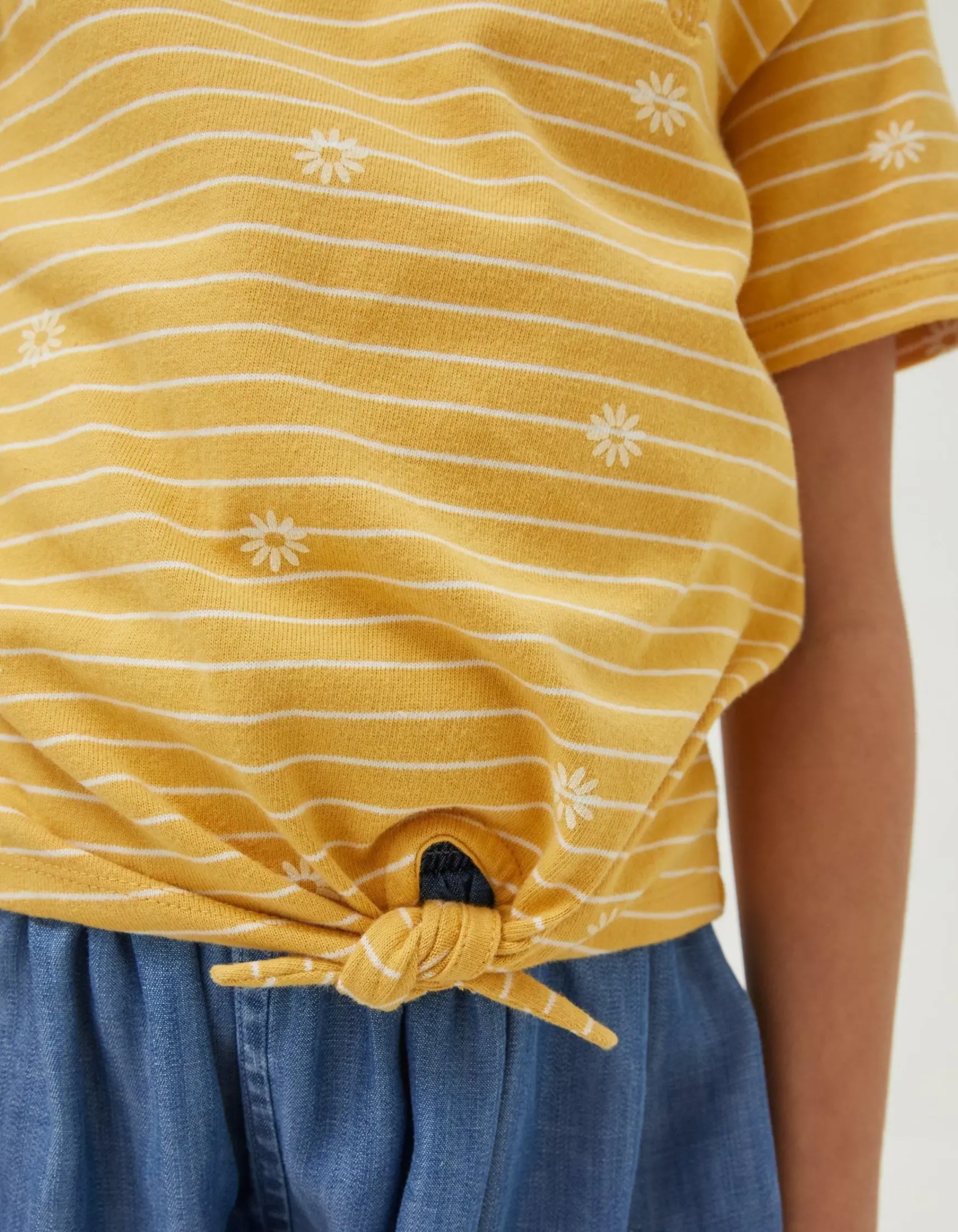 FatFace Floral Stripe Jersey T-Shirt|Girls View All
