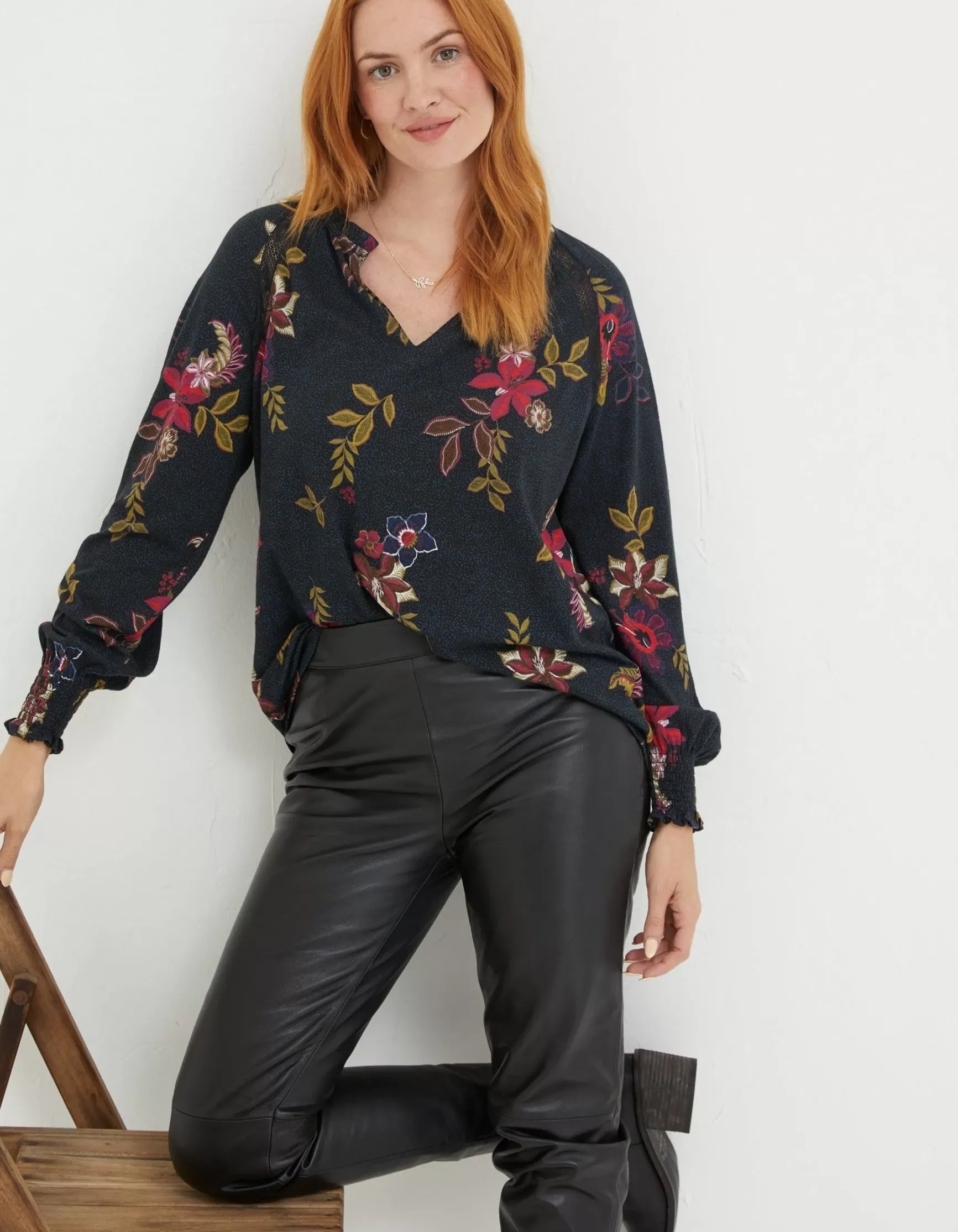 FatFace Florence Dotted Floral Top|Women View All