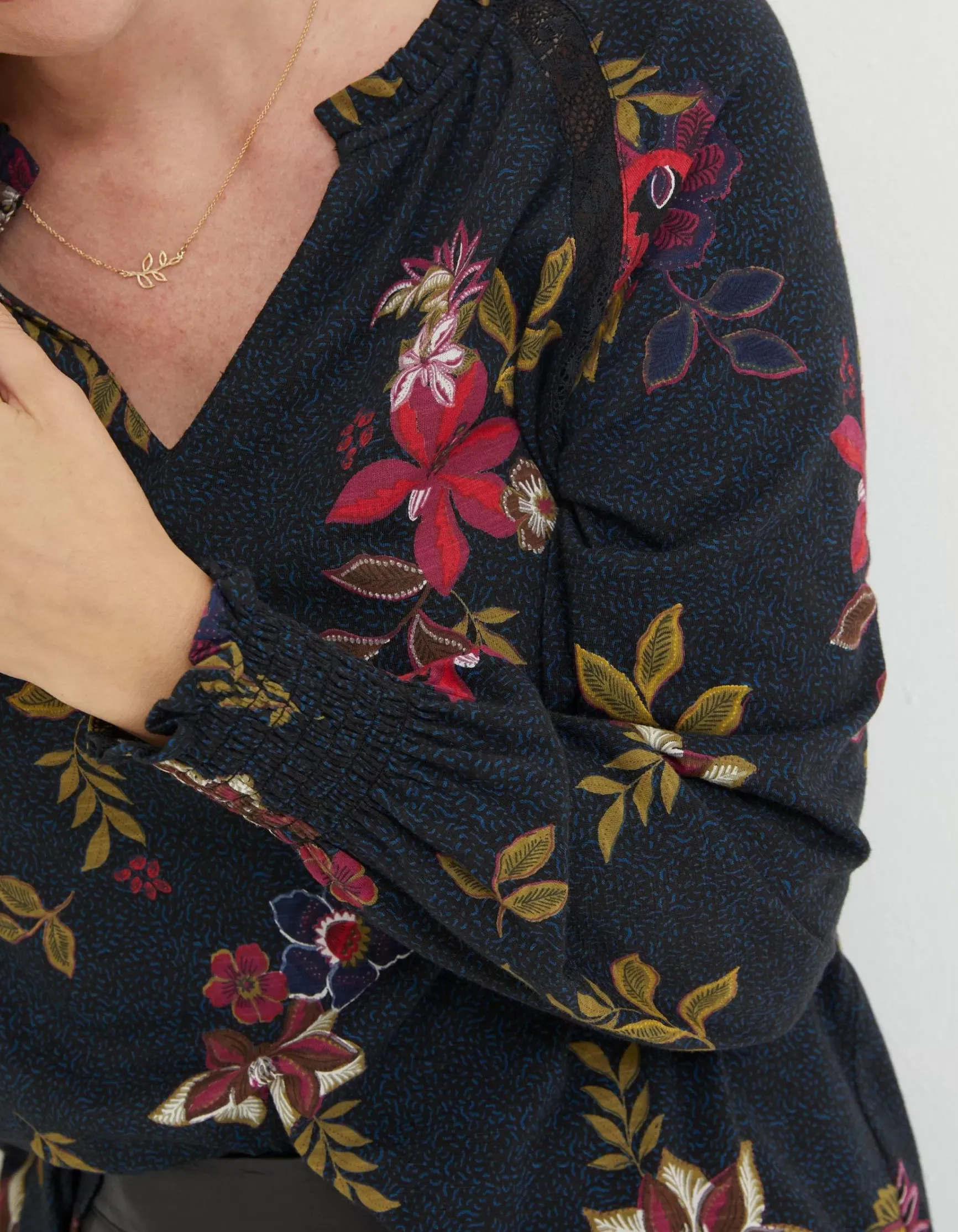 FatFace Florence Dotted Floral Top|Women View All
