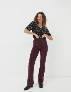 FatFace Fly Flare Corduroy Trousers|Women Trousers & Leggings