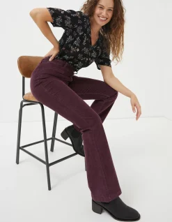 FatFace Fly Flare Corduroy Trousers|Women Trousers & Leggings