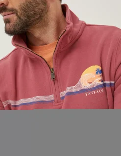 FatFace Fowey Print Zip Neck|Men Sweatshirts & Hoodies