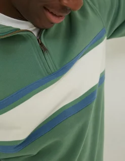 FatFace Fowey Stripe Half Neck Sweatshirt|Men Sweatshirts & Hoodies