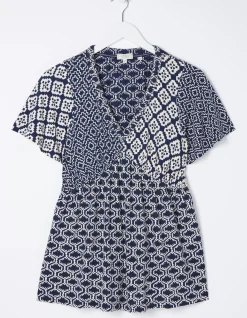 FatFace Frankie Patchwork Geo Top|Women View All