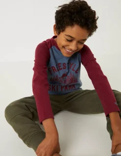 FatFace Freestyle Ski Raglan T-Shirt|Boys View All
