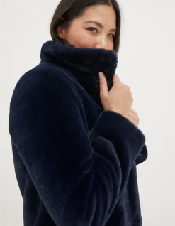 FatFace Freya Faux Fur Long Coat|Women Coats & Jackets