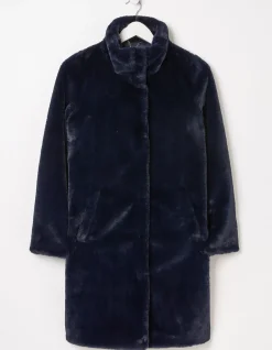 FatFace Freya Faux Fur Long Coat|Women Coats & Jackets