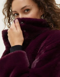 FatFace Freya Faux Fur Long Coat|Women Coats & Jackets