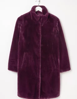 FatFace Freya Faux Fur Long Coat|Women Coats & Jackets