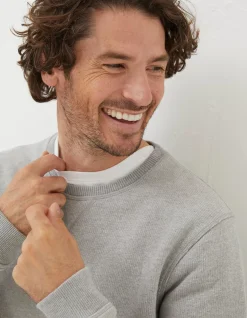 FatFace Frome Textured Crew Neck Sweatshirt|Men View All