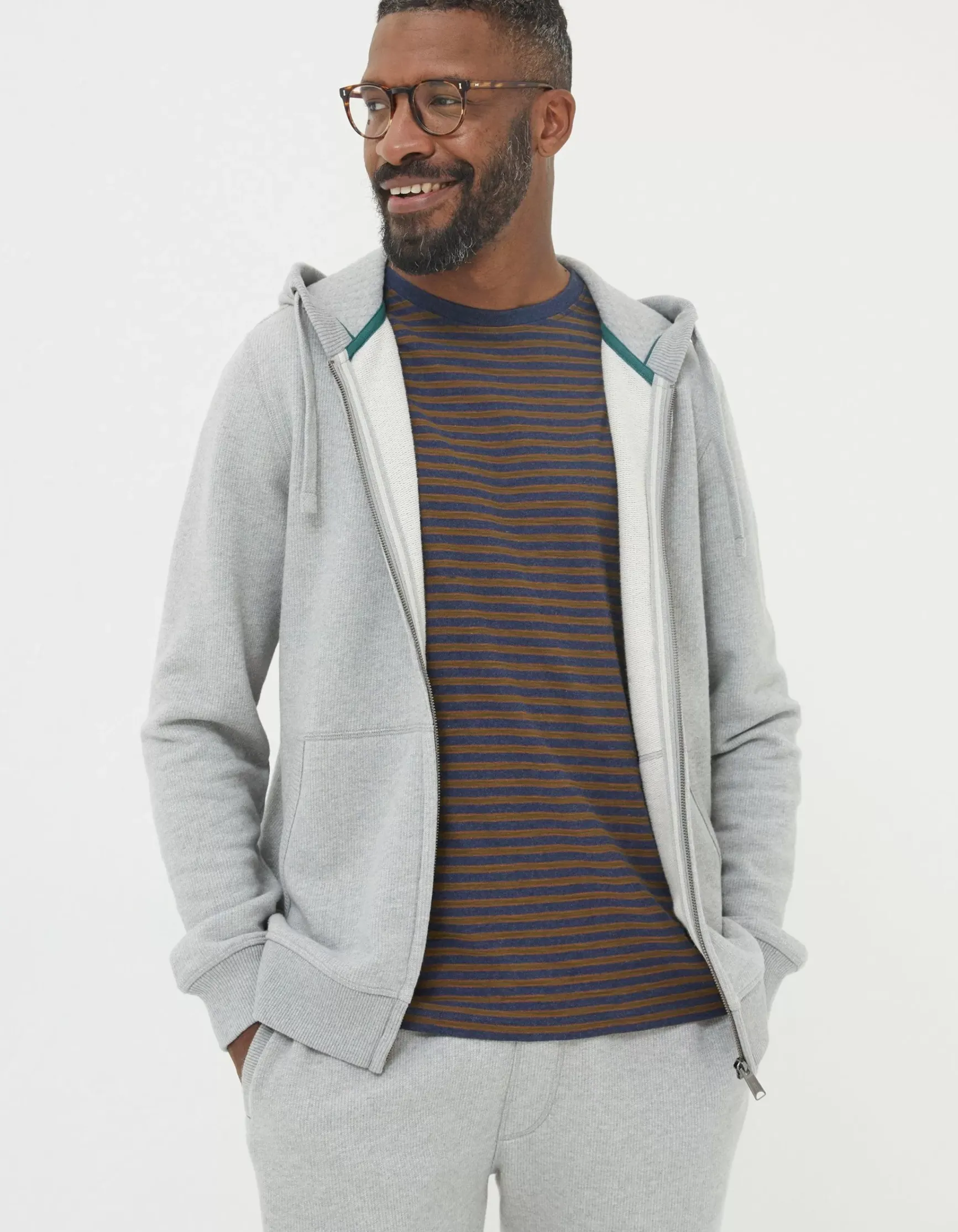 FatFace Frome Textured Zip-Up Hoodie|Men View All