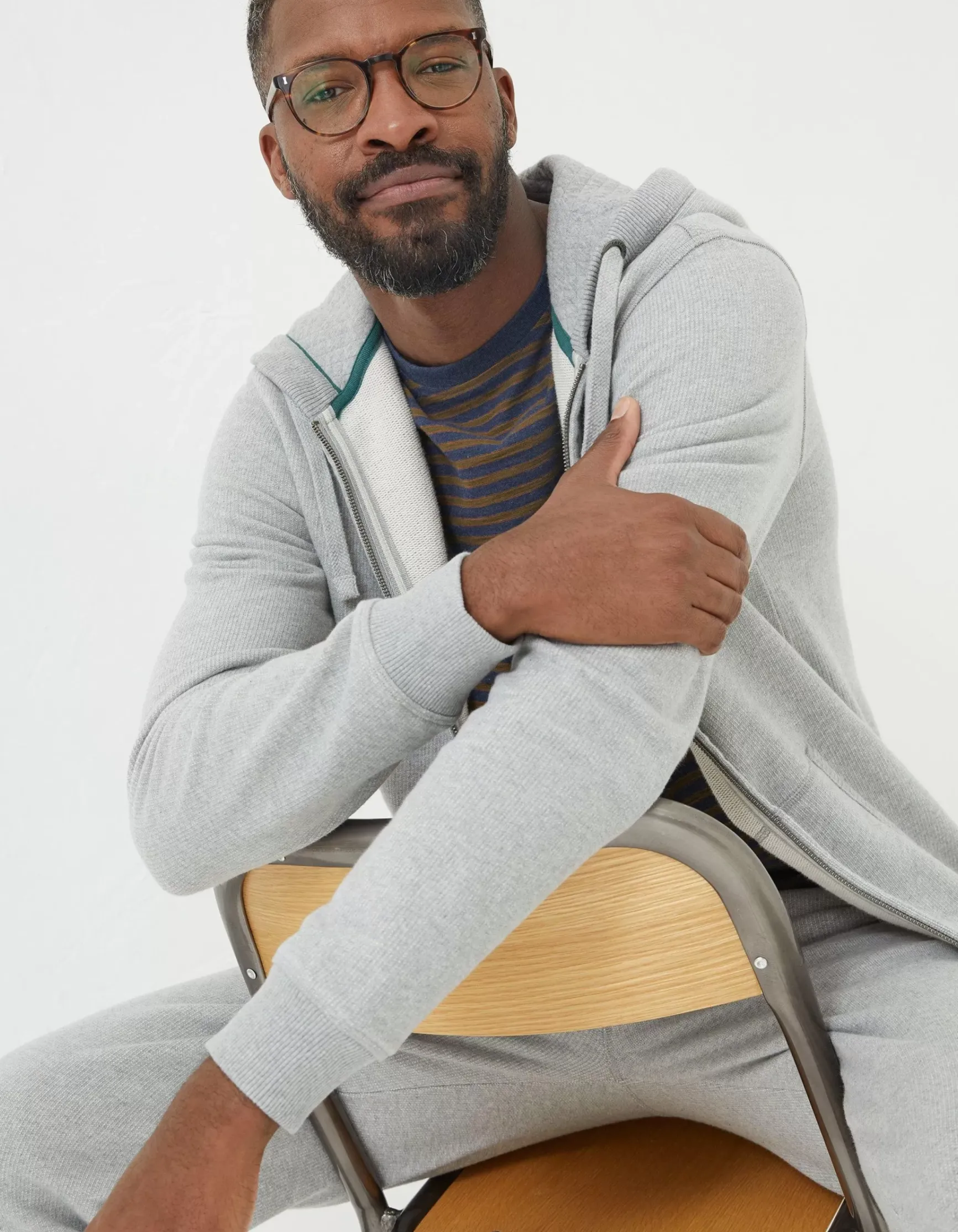 FatFace Frome Textured Zip-Up Hoodie|Men View All