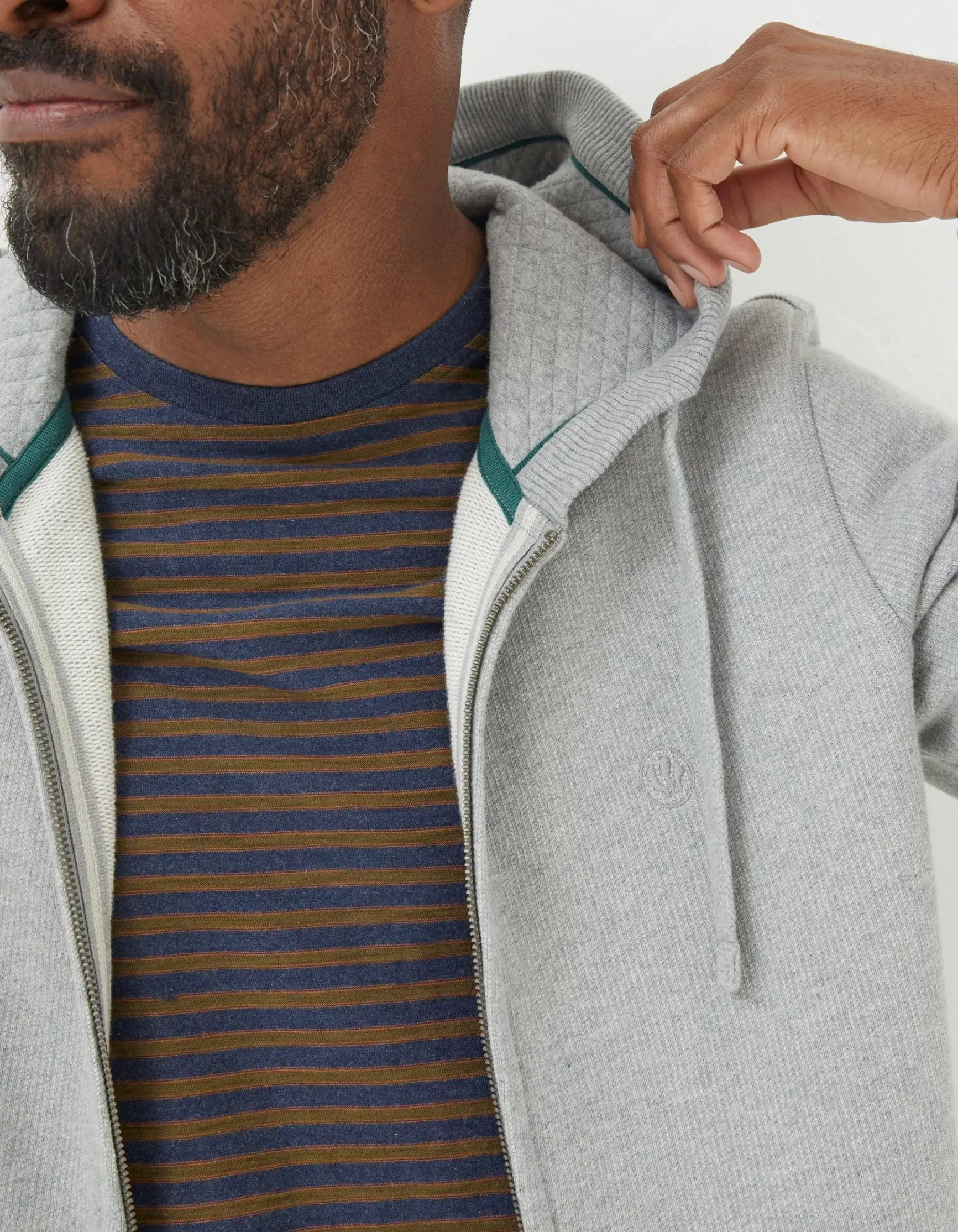 FatFace Frome Textured Zip-Up Hoodie|Men View All