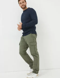FatFace Funtley Cable Crew Jumper|Men Knitwear