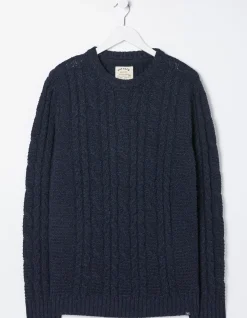 FatFace Funtley Cable Crew Jumper|Men Knitwear