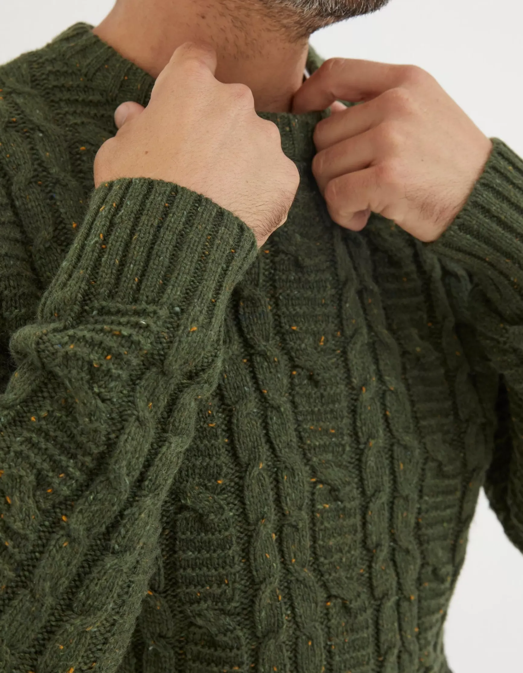 FatFace Funtley Cable Crew Jumper|Men View All