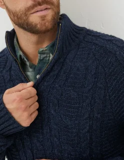 FatFace Funtley Cable Half Neck Jumper|Men View All