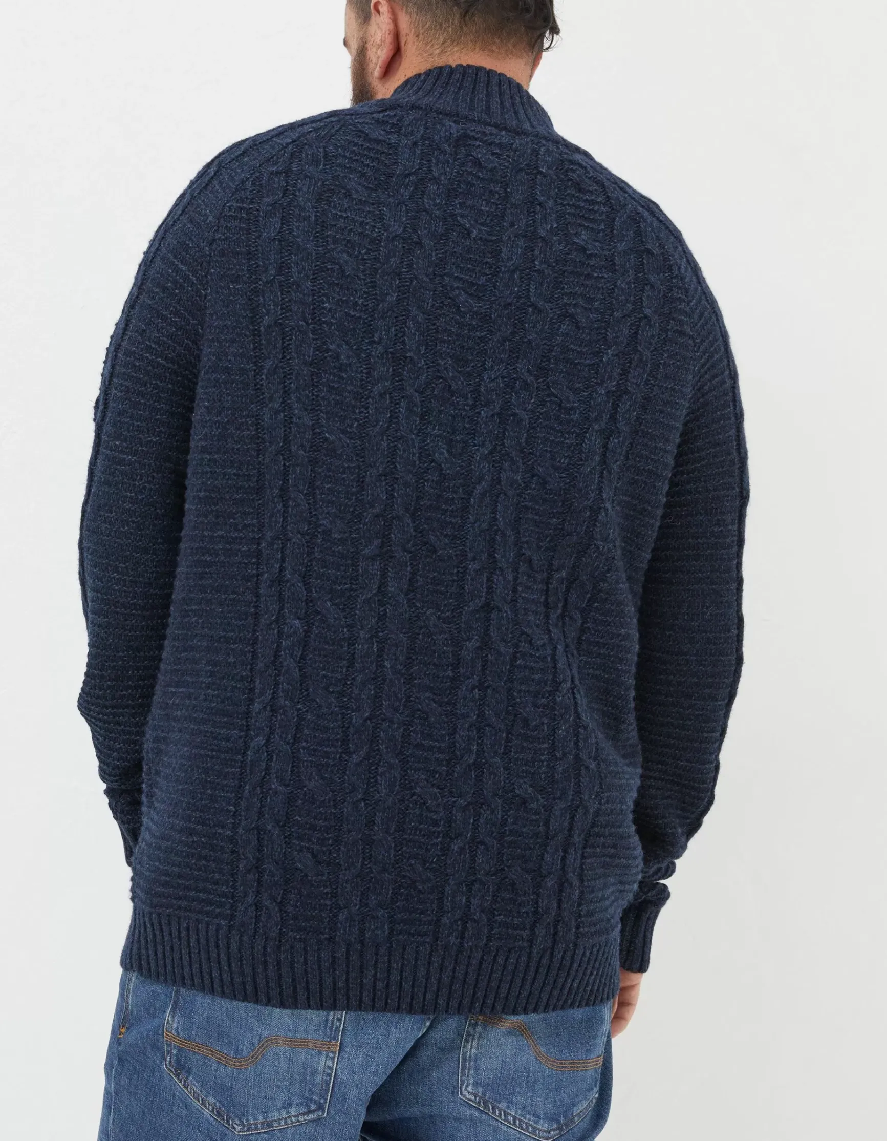 FatFace Funtley Cable Half Neck Jumper|Men View All