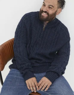 FatFace Funtley Cable Half Neck Jumper|Men Knitwear
