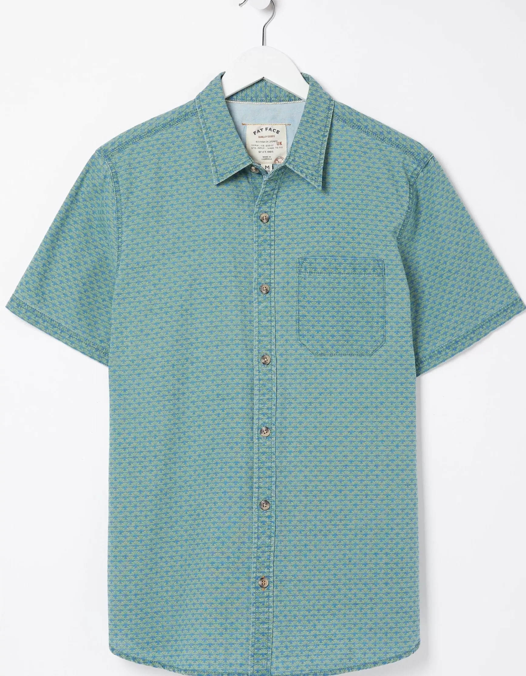 FatFace Geo Indigo Print Shirt|Men Shirts