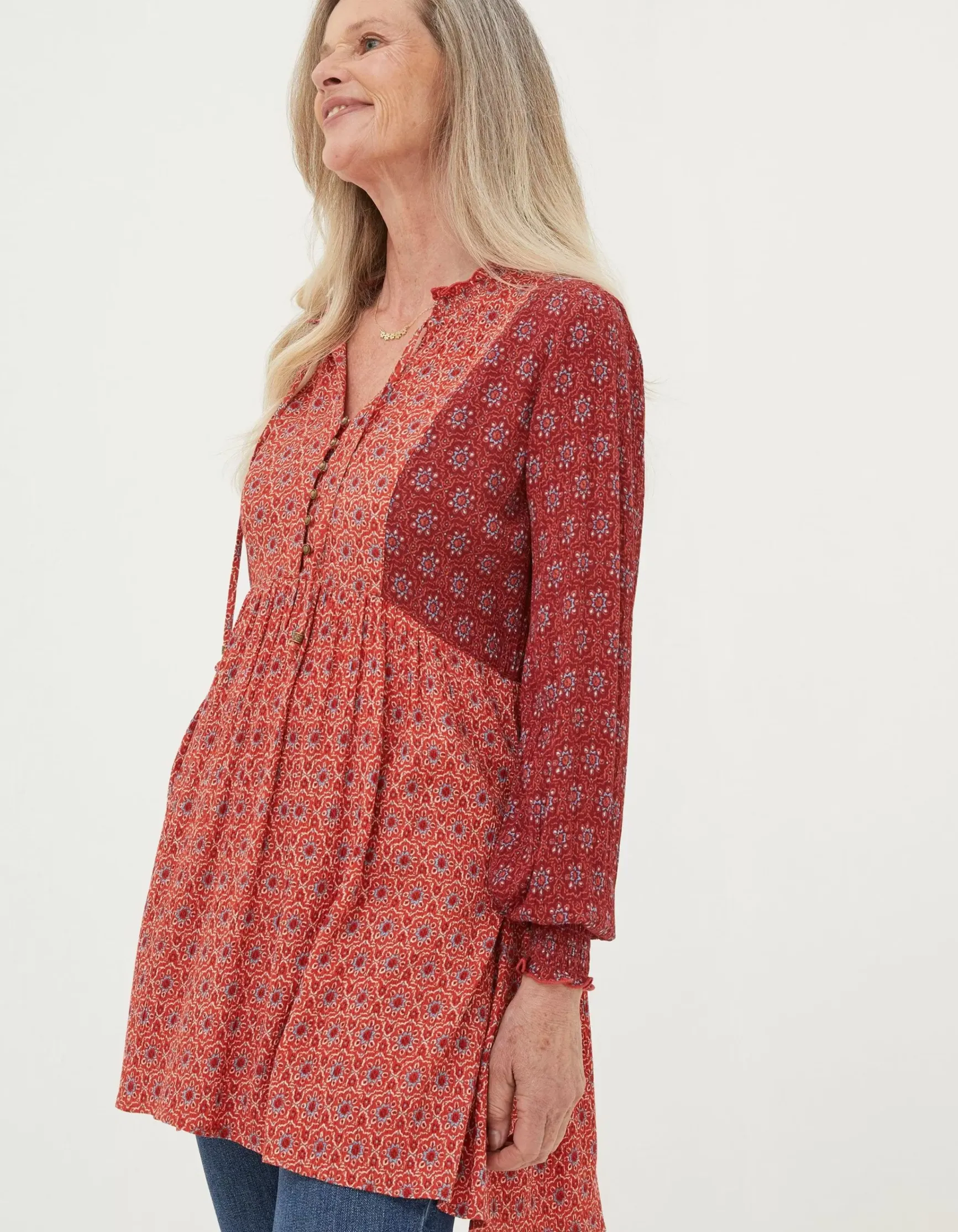 FatFace Gerry Craft Geo Tunic|Women Shirts & Blouses