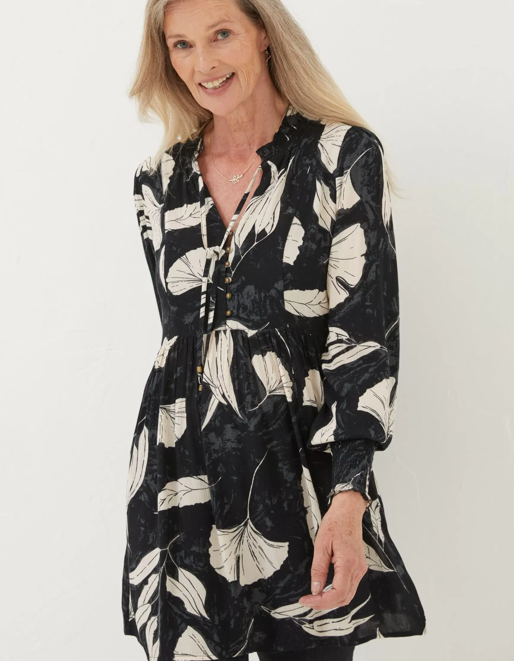 FatFace Gerry Twilight Leaves Tunic|Women Shirts & Blouses