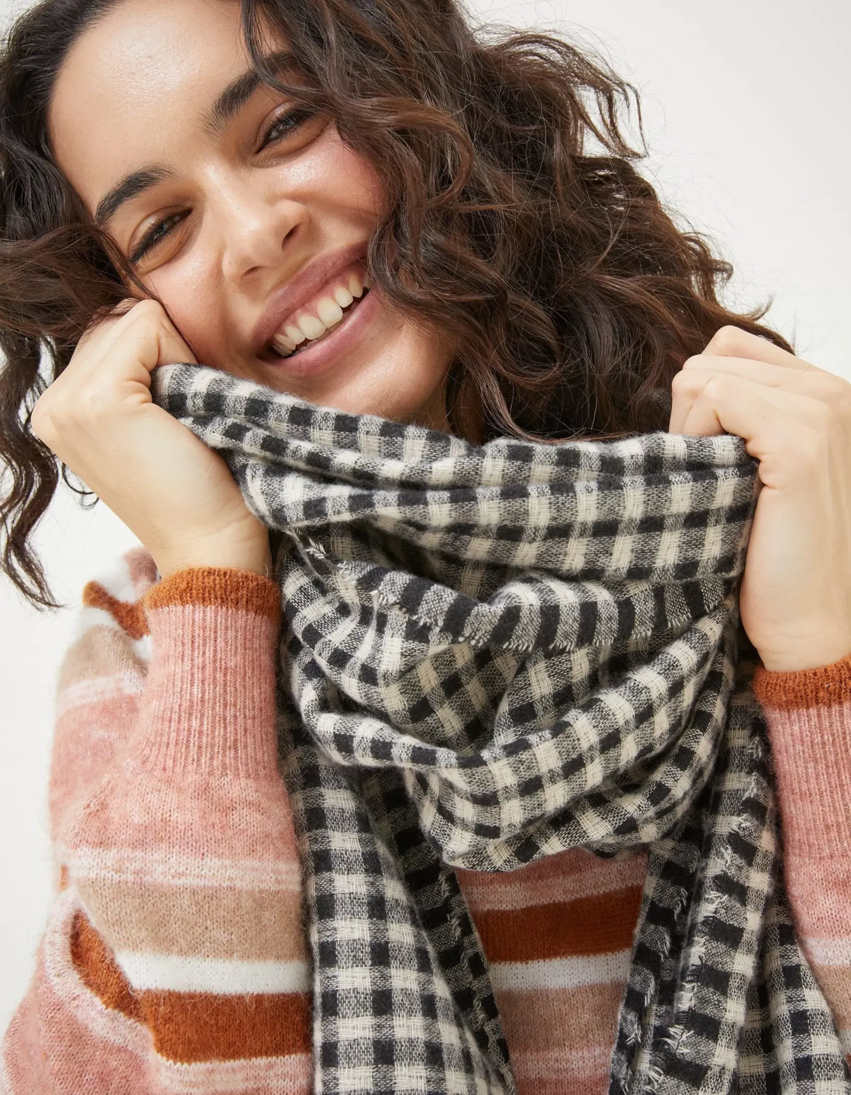 FatFace Gingham Check Scarf|Women View All