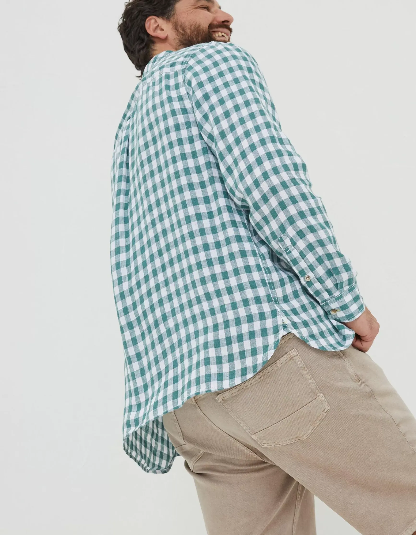 FatFace Gingham Linen Shirt|Men Shirts