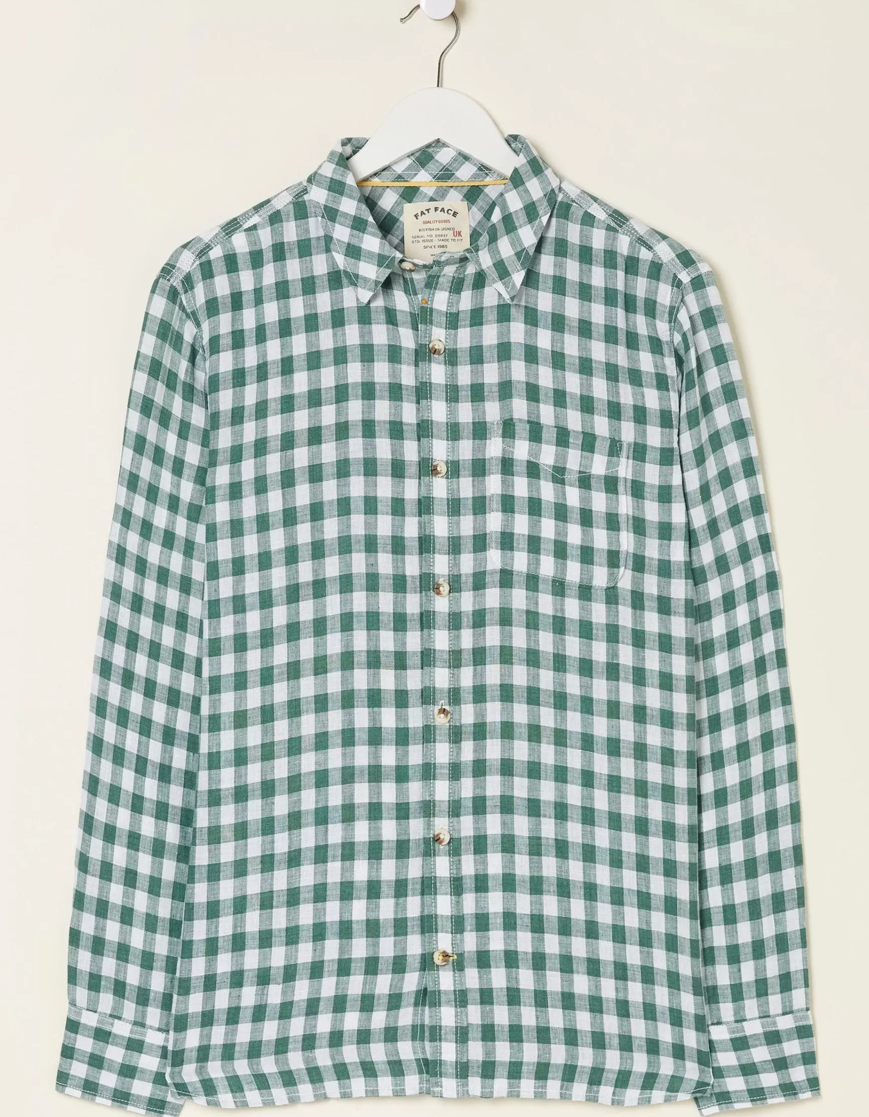 FatFace Gingham Linen Shirt|Men Shirts