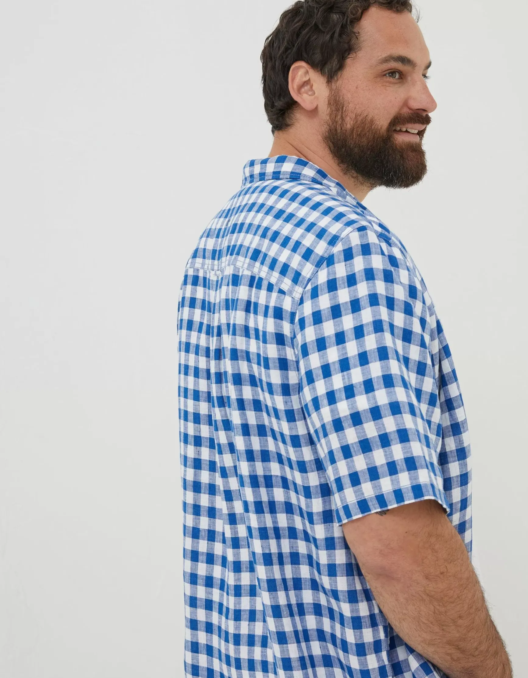 FatFace Gingham Linen Shirt|Men Shirts