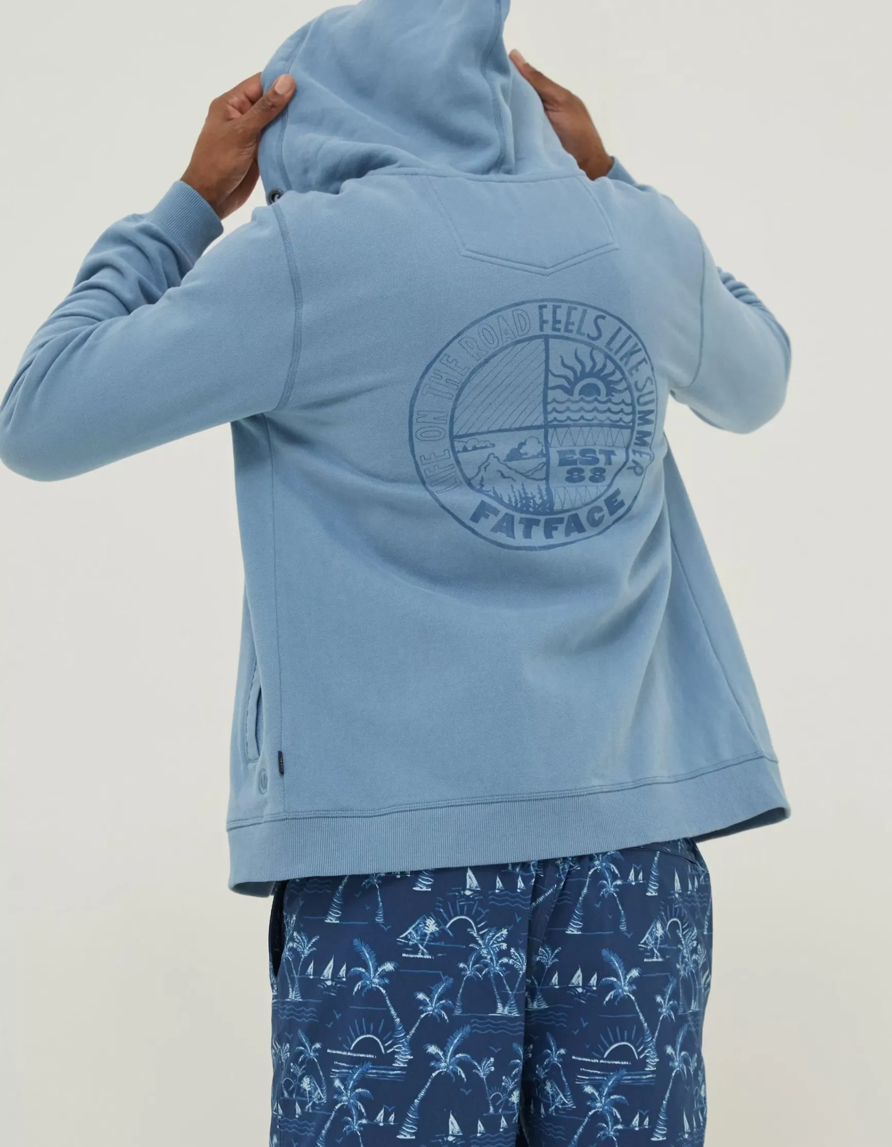FatFace Graphic Zip Through Hoodie|Men Sweatshirts & Hoodies