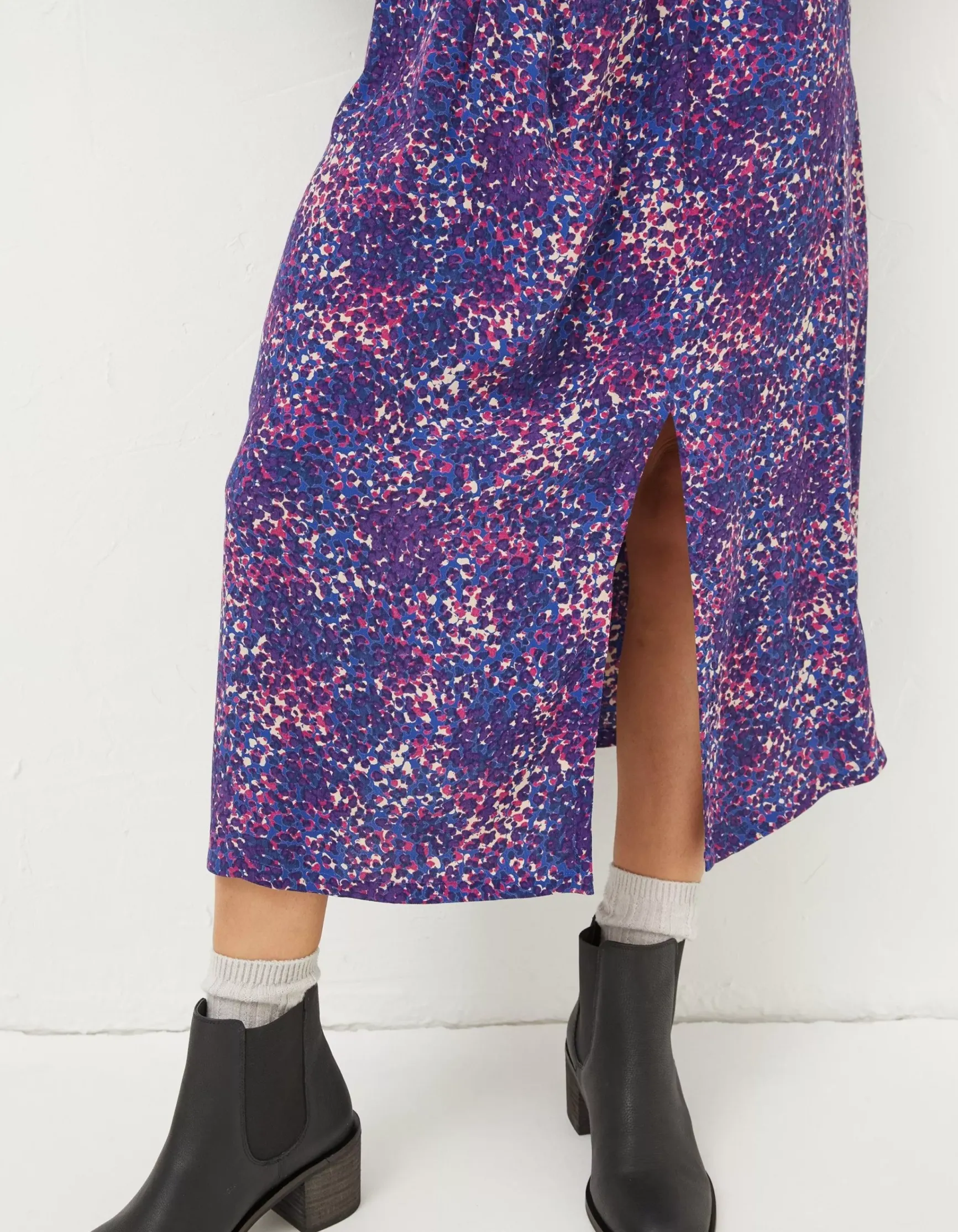 FatFace Haldon Layered Spot Midi Dress|Women Dresses