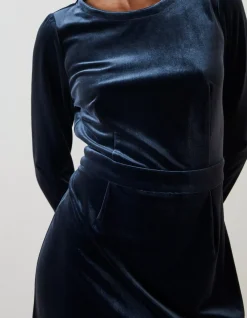 FatFace Haldon Velvet Midi Dress|Women Dresses