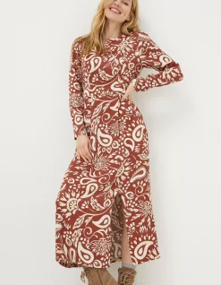 FatFace Haldon Watercolour Midi Dress|Women Dresses