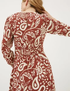 FatFace Haldon Watercolour Midi Dress|Women Dresses
