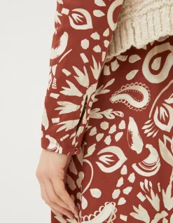 FatFace Haldon Watercolour Midi Dress|Women Dresses