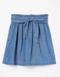 FatFace Hallie Flower Embroidered Tie Skirt|Girls View All
