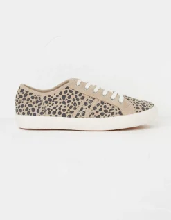FatFace Harlow Animal Print Lace Up Trainers|Women View All