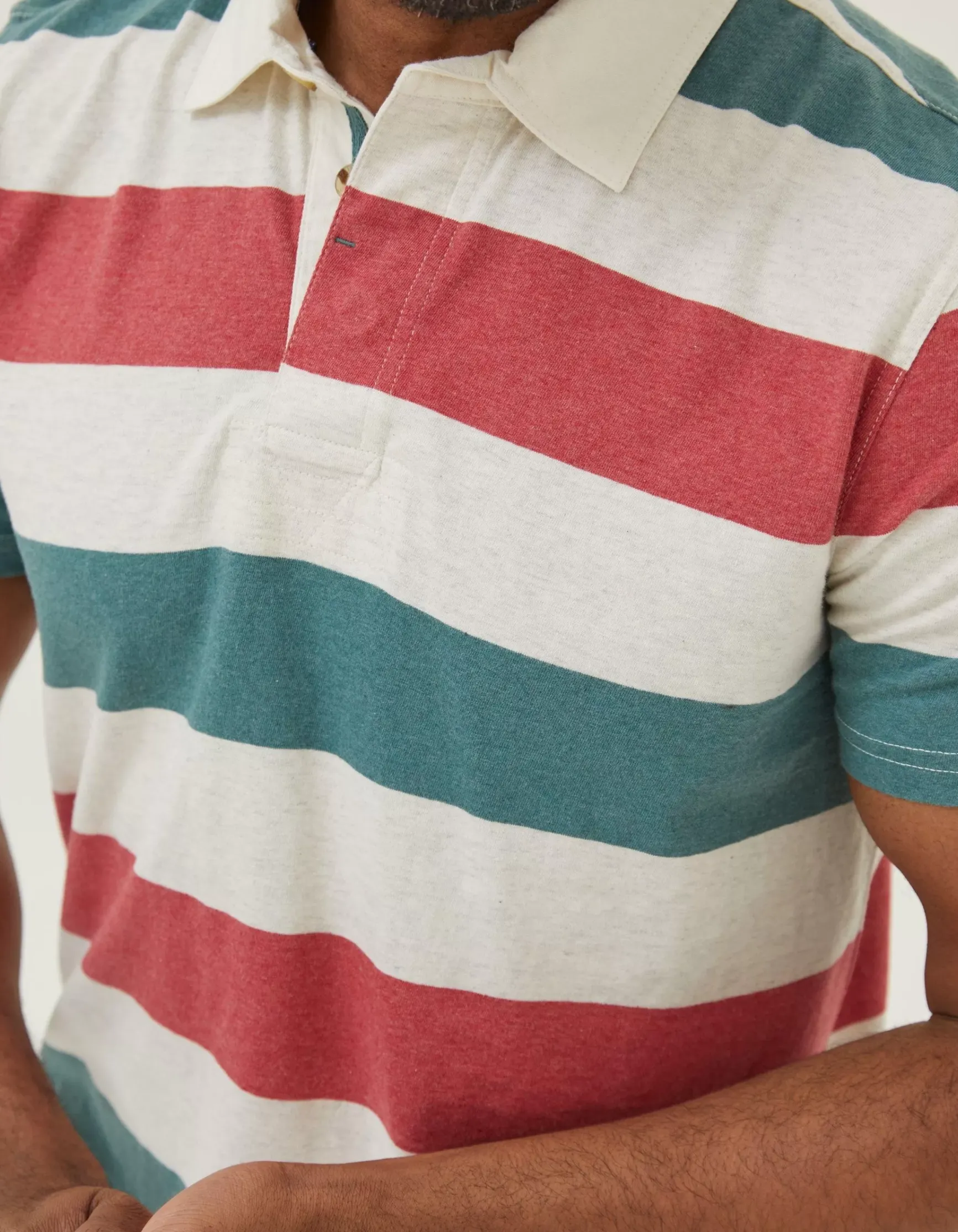 FatFace Hastings Block Stripe Polo|Men T-Shirts