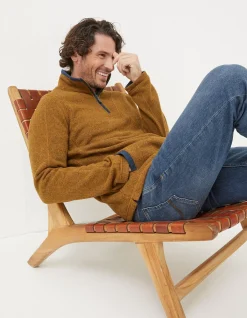 FatFace Haxby Fleece Half Neck Sweatshirt|Men View All