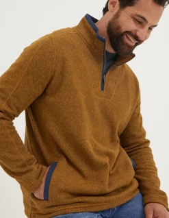 FatFace Haxby Fleece Half Neck Sweatshirt|Men View All