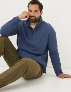 FatFace Haxby Fleece Half Neck Sweatshirt|Men Sweatshirts & Hoodies