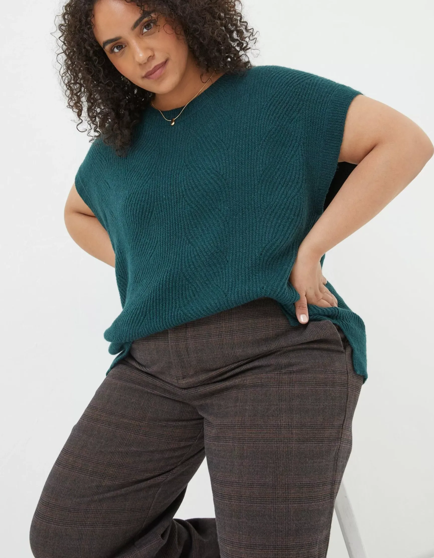 FatFace Hayley Cable Tank|Women Knitwear
